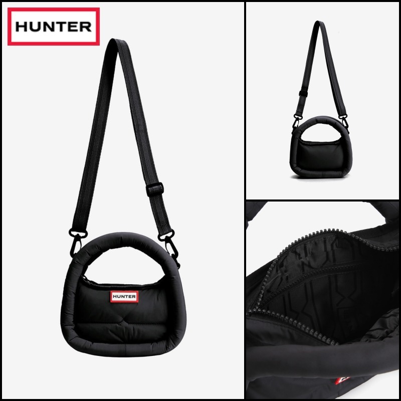 HUNT☆Framed Puffer Mini Hobo - Black