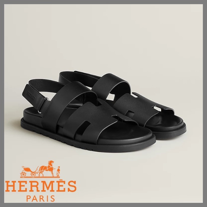 カジュアル★【HERMES】Geniusサンダル noir