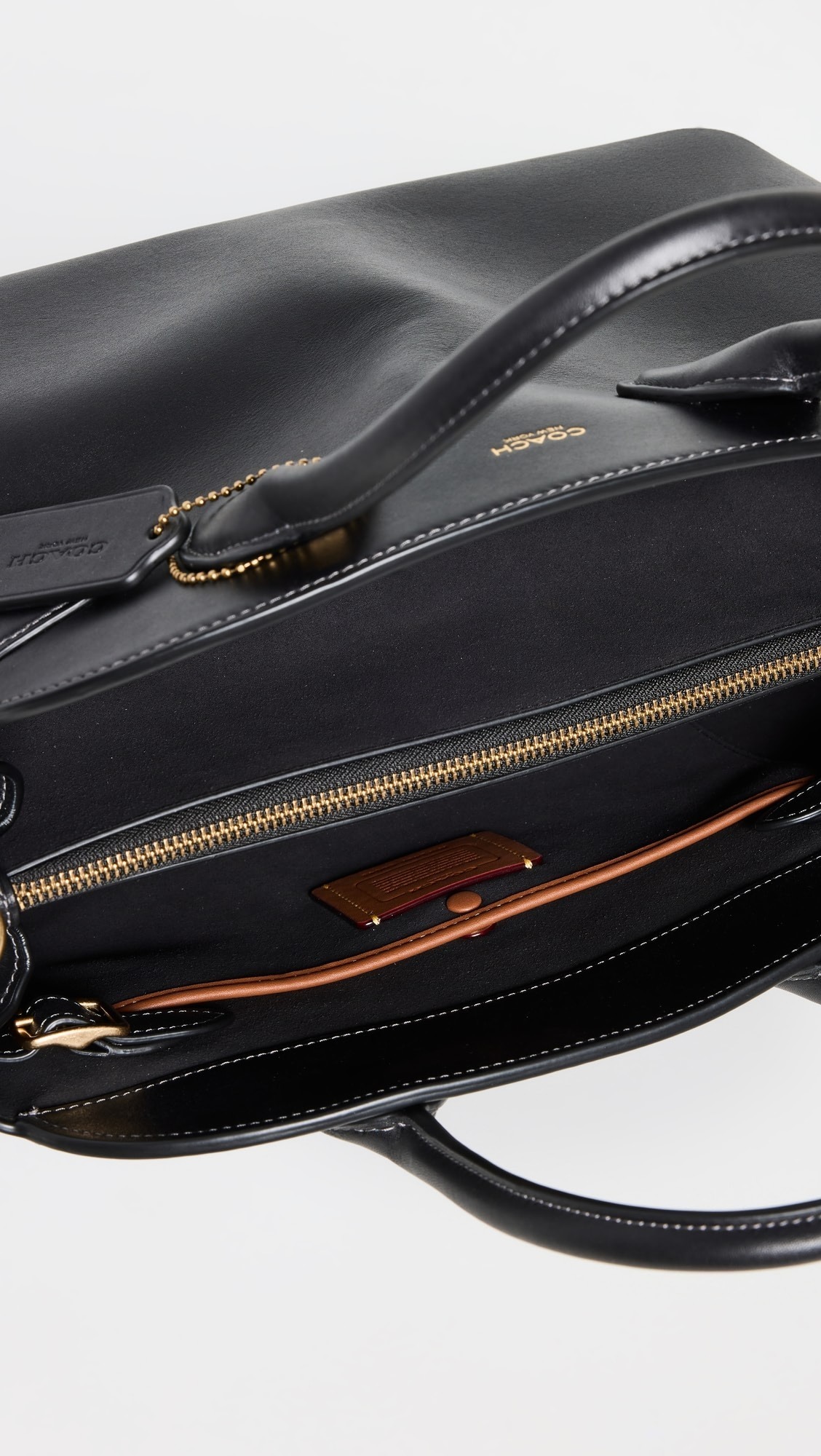 《Coach》 ハンドバッグ ロゴ レザー 黒