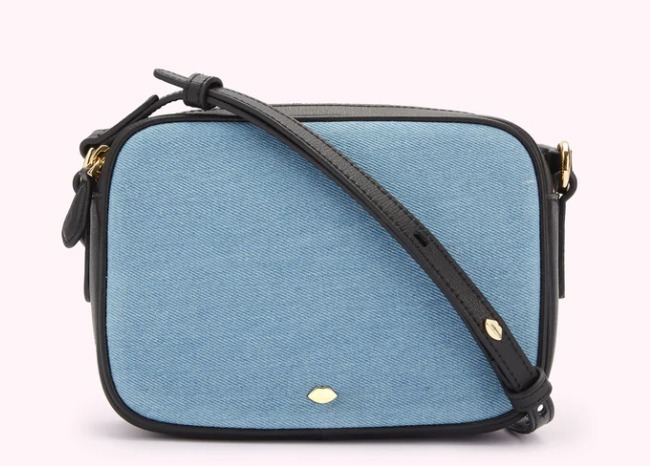 LULU GUINNESS デニム コール クロスボディバッグ