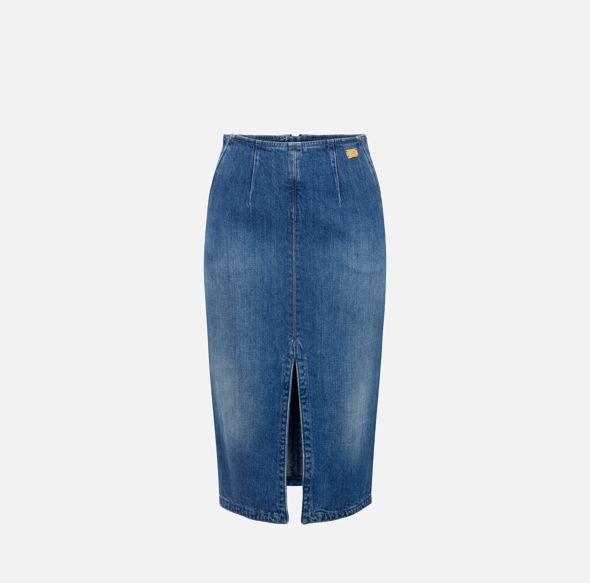 《贅沢な逸品》【Elisabetta Franchi】スリット デニムスカート
