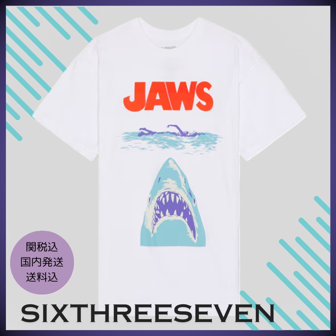 【SIXTHREESEVEN】Jaws 映画ジョーズ ポスター風 半袖 Tシャツ