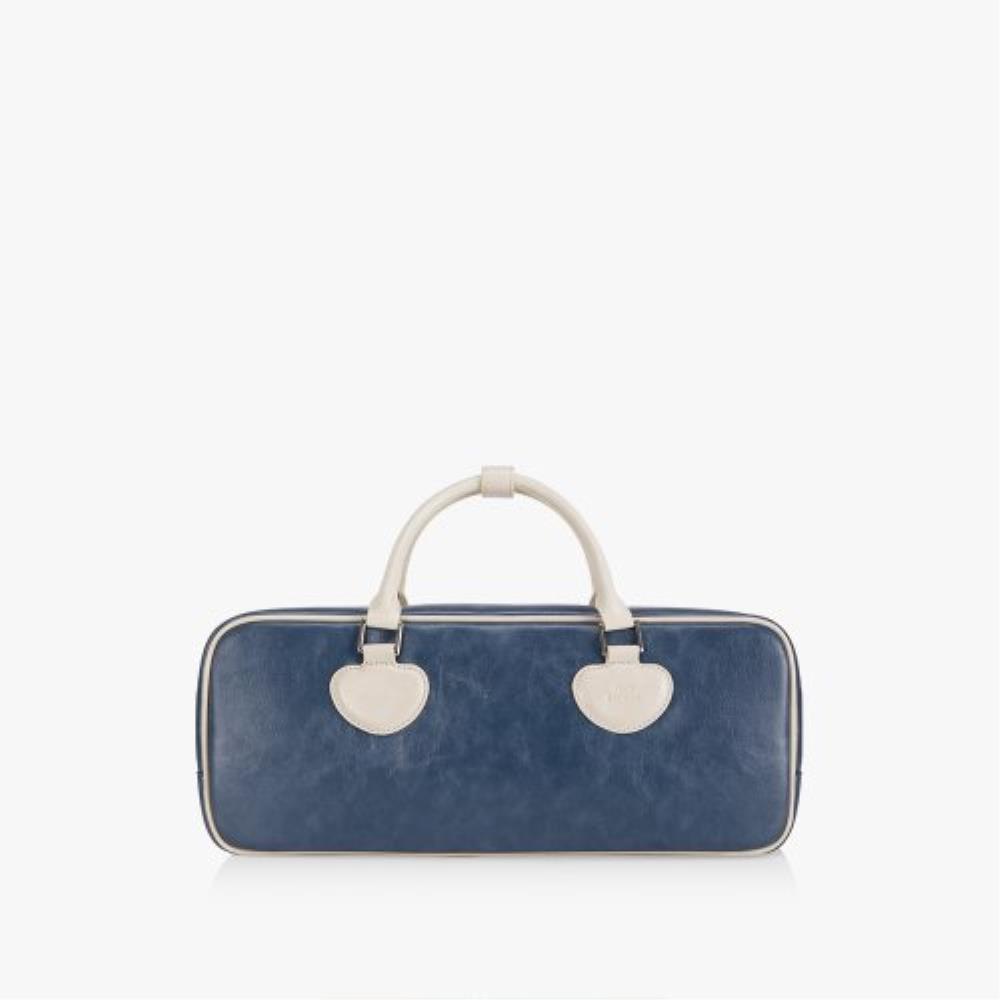 ●FIND KAPOOR● Heart Double Back 37 Crinkled Blue Ivory 111
