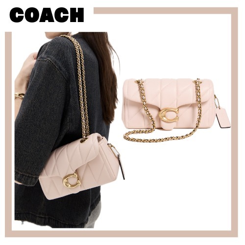 [Coach]キルティングタビーショルダーバッグ20 チェーン付き