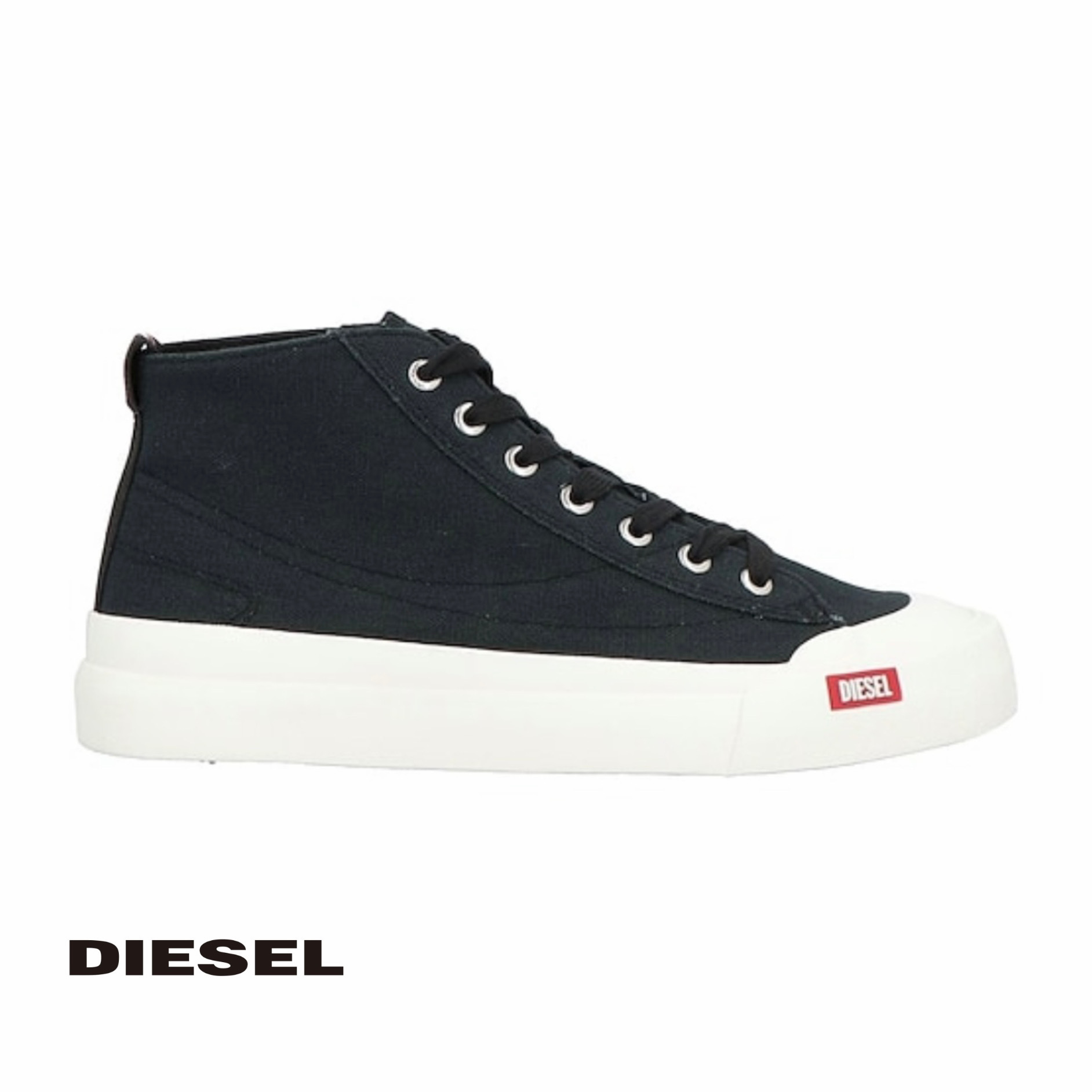 DIESEL ハイカットスニーカー レースアップ キャンバス/関税込