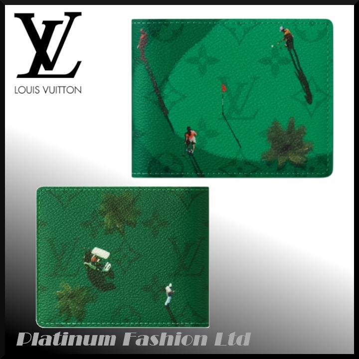 希少◆送料込【LOUIS VUITTON】財布 Golf Slender Wallet Green