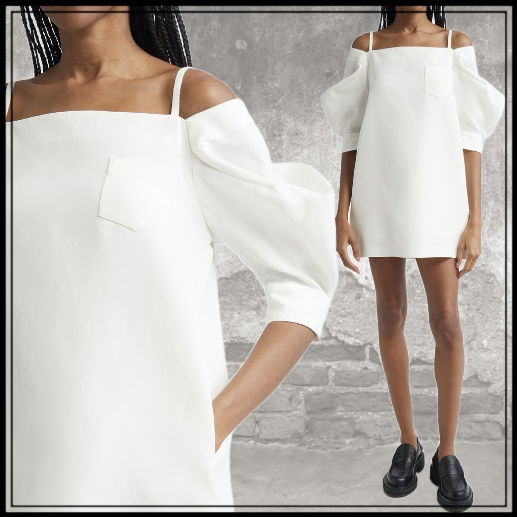 ■sacai■サカイ■Silk & Cotton Double Face Shift Dress■