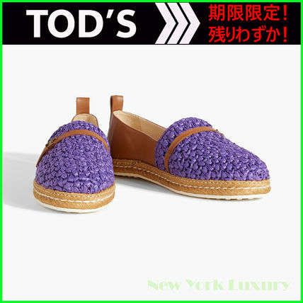 TOD'S■トッズ ロゴ レザー ラフィア エスパドリーユ 2色 エスパドリーユ TOD'S(トッズ) 靴・シューズ(レディース) - 海外