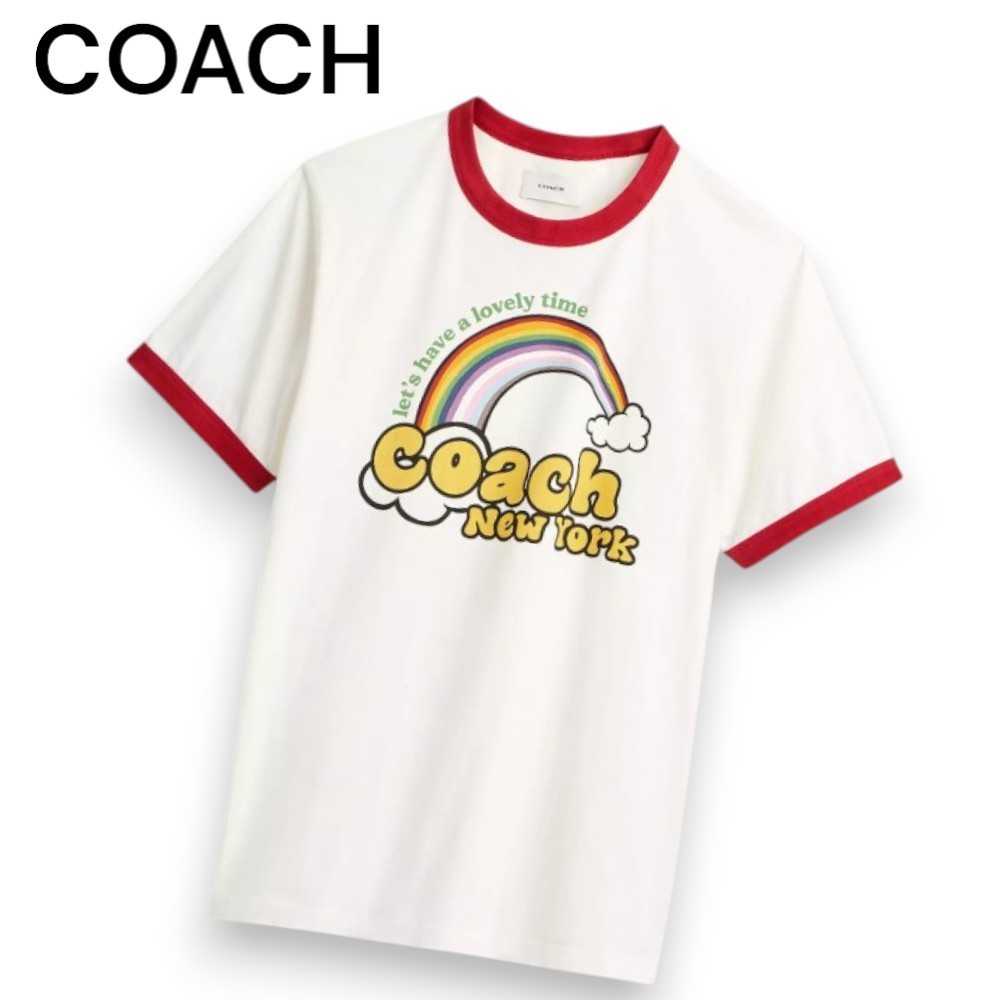 ポップで素敵【Coach】レインボー リンガーTシャツ