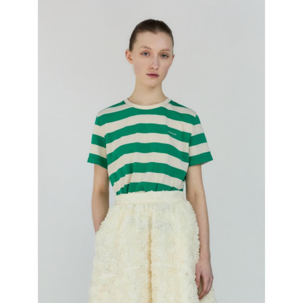 ●Sienne● Hope Stripe Tshirt Green S4UTS01B