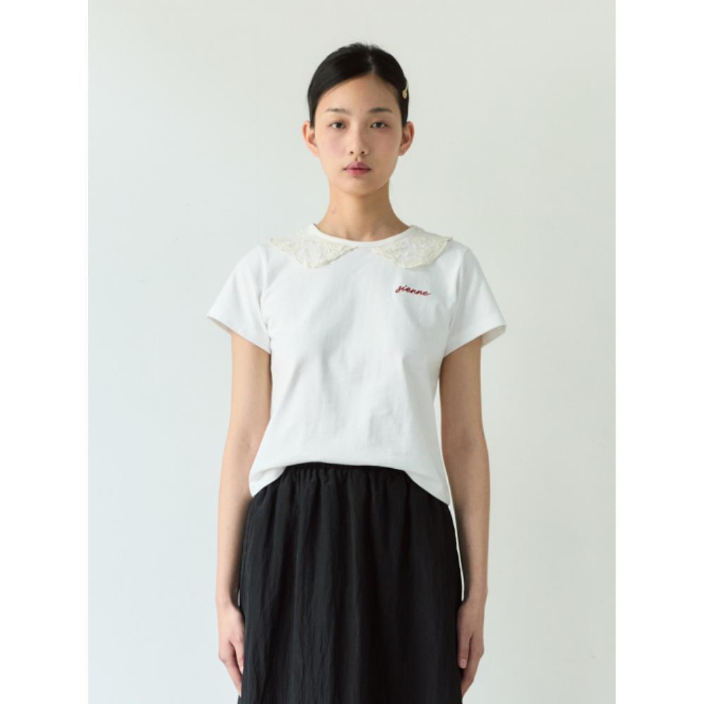 ●Sienne● Rose Neckcape Top White S4UTS071
