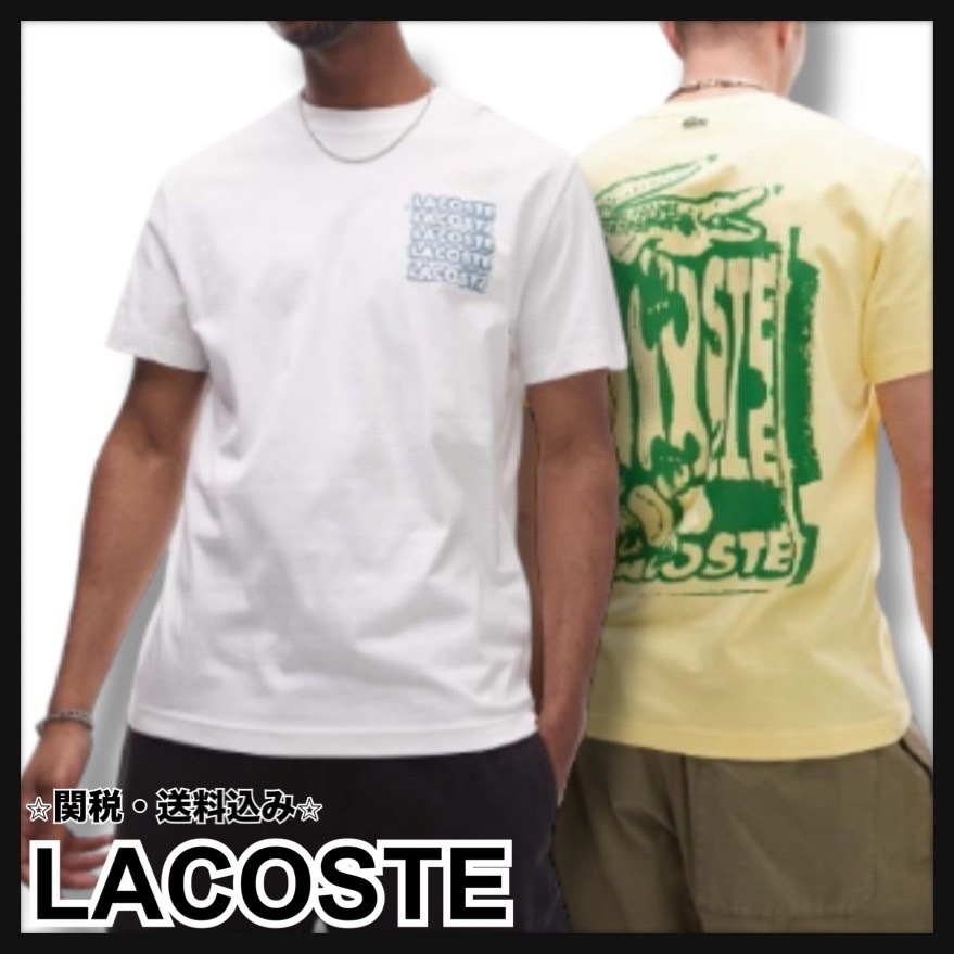 [LACOSTE] グラフィックプリント 半袖Tシャツ