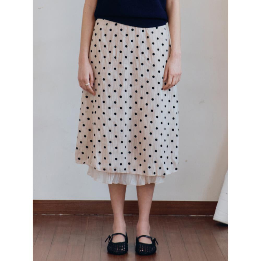 ●Sienne● Ponte Skirt Beige S4USK018