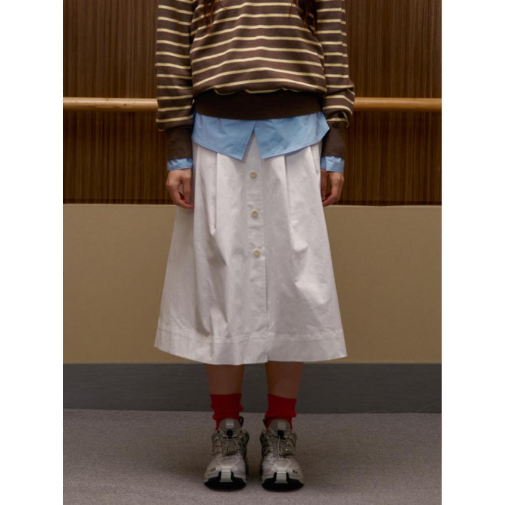 ●Sienne● Ivy Cotton Skirt White S4SSK021