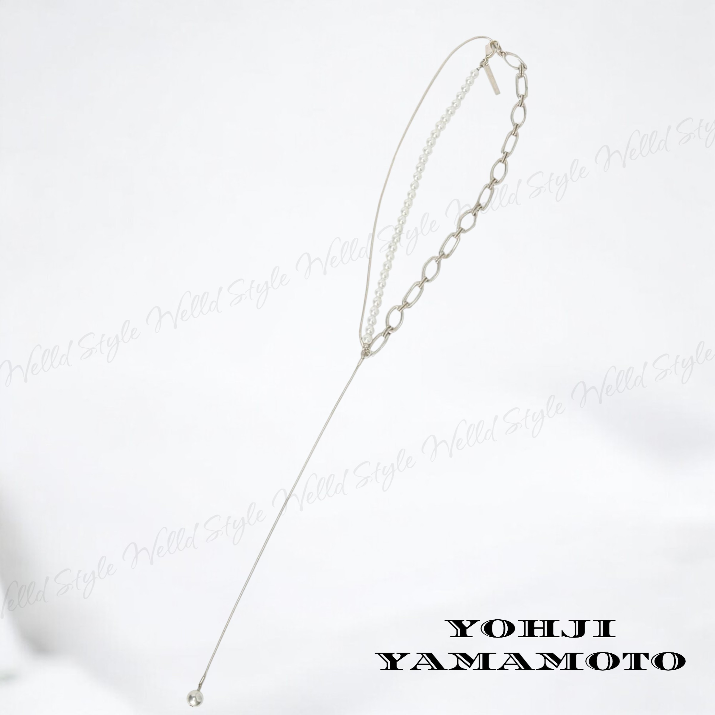 すぐ届く【YOHJI YAMAMOTO】PEARL CHAIN NECKLACE ネックレス