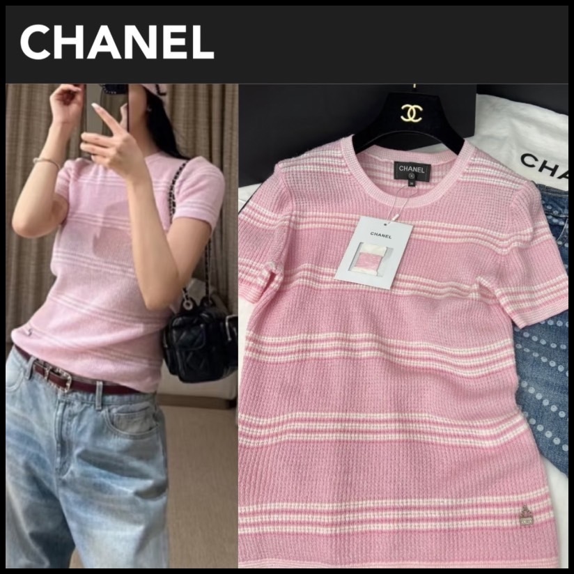 爽やかなボーダーデザイン♪【CHANEL】トップス