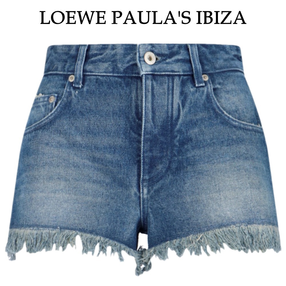 【Loewe Paula's Ibiza】「アナグラム」デニムショートパンツ