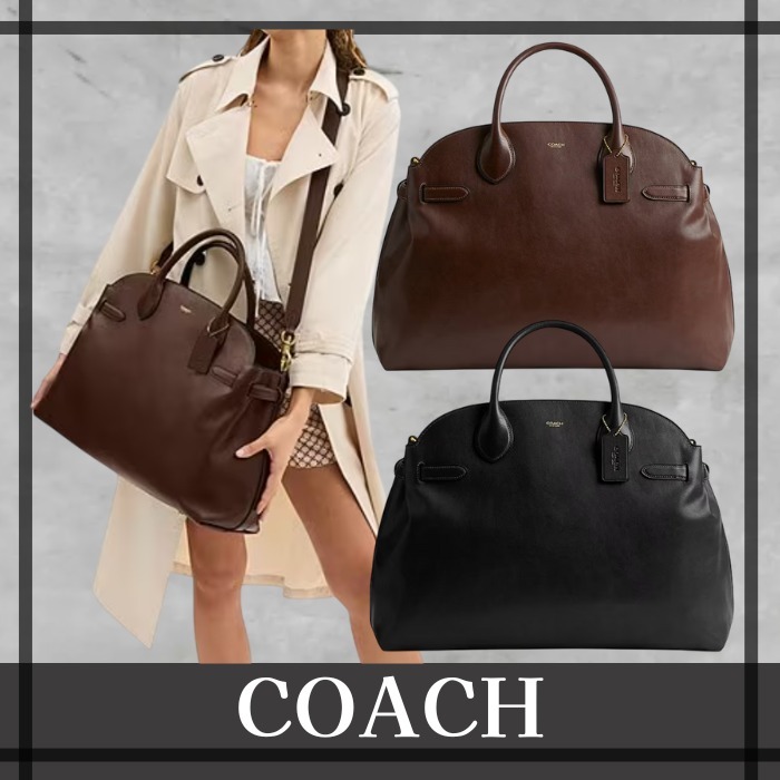 定番★【COACH】キャリーオール 48 レザー バッグ