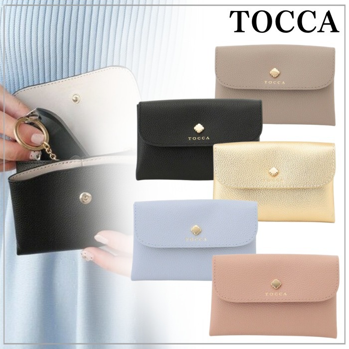 【シンプル】TOCCAトッカ キーリング付きマルチポーチ