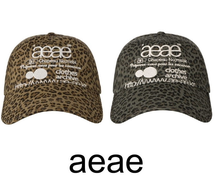 キャップ AEAE WEB LOGO LEOPARD CAP