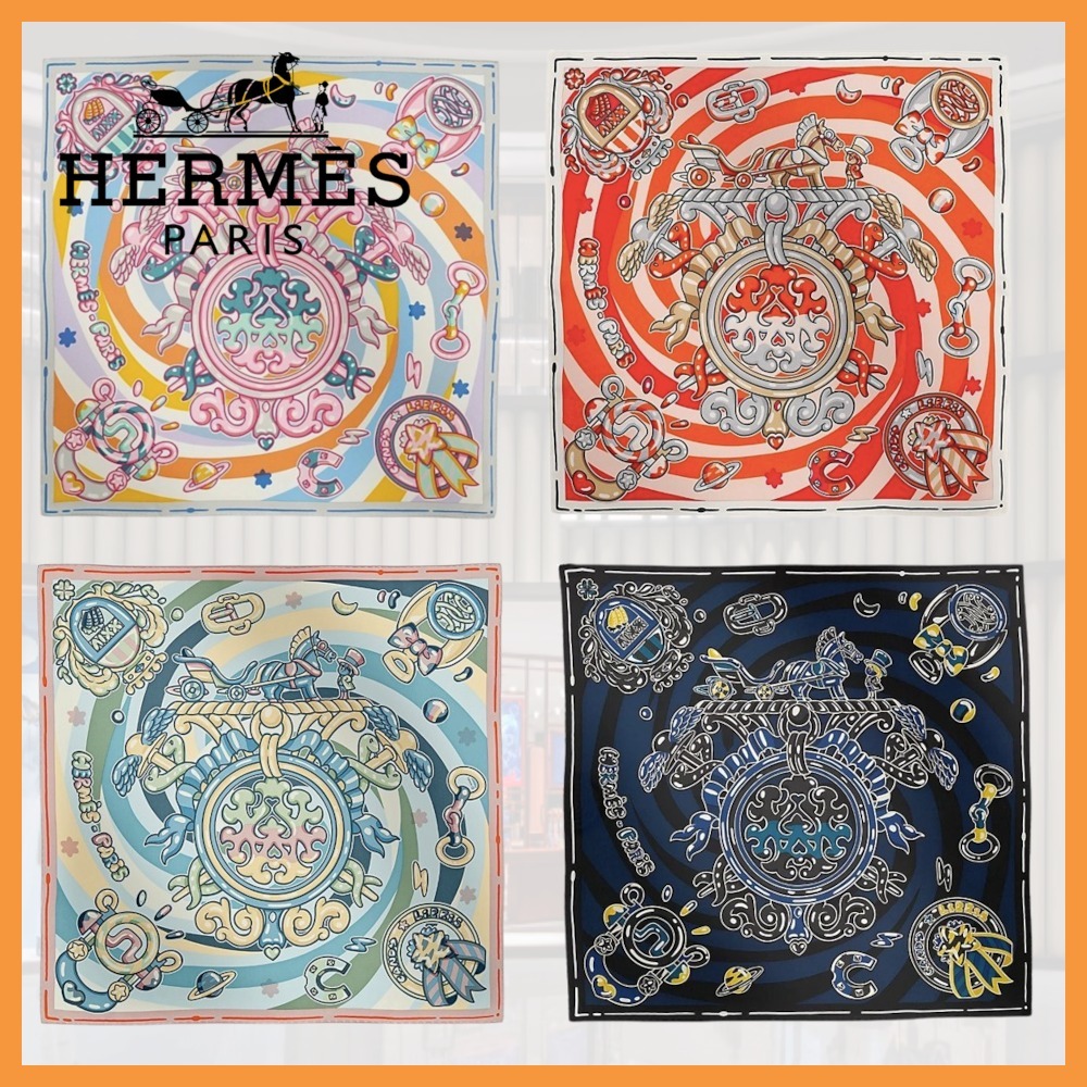 【装いにリッチ感を★】HERMES キャンディリブリス カレ70