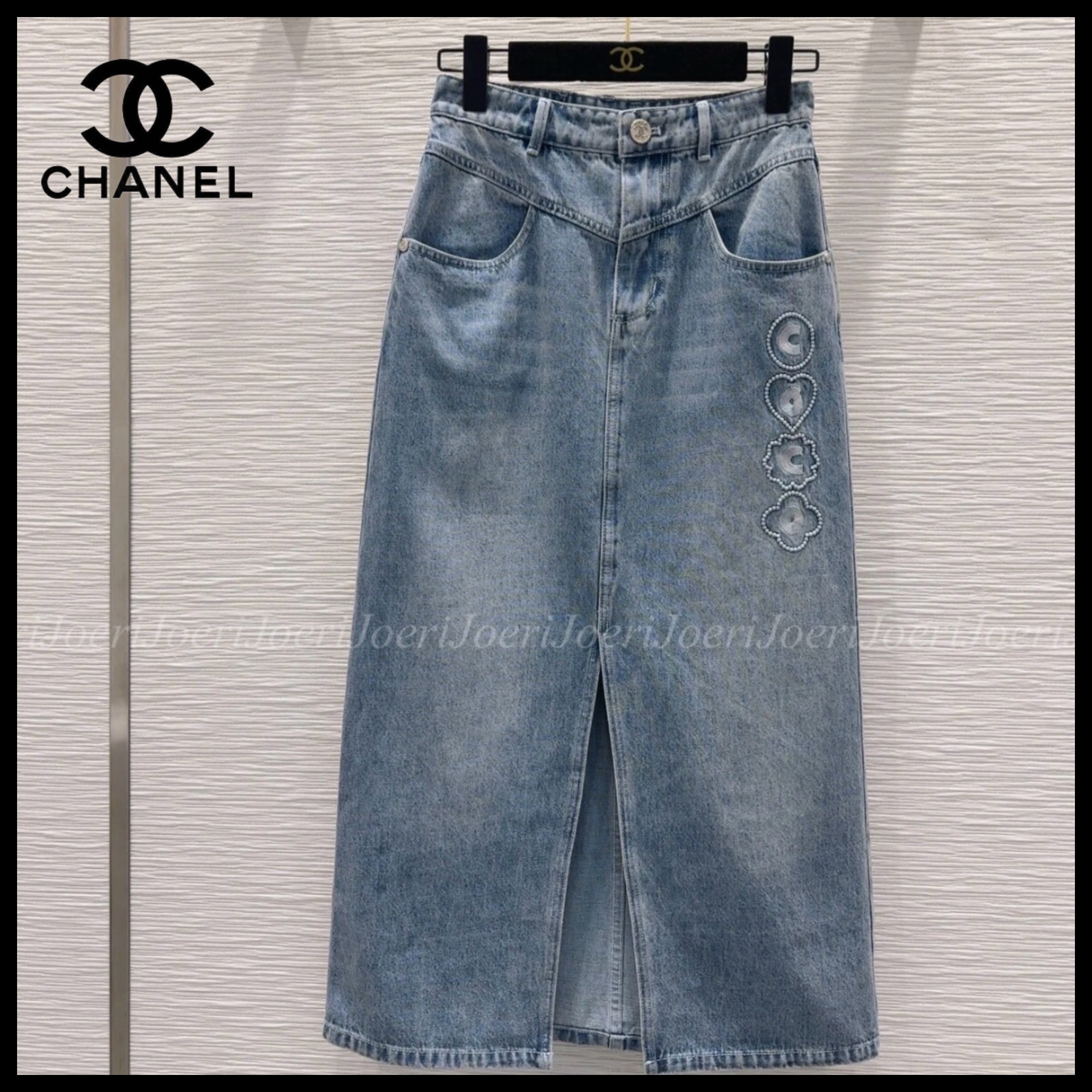 【着回し力抜群★】CHANEL ココビーチ デニムスカート