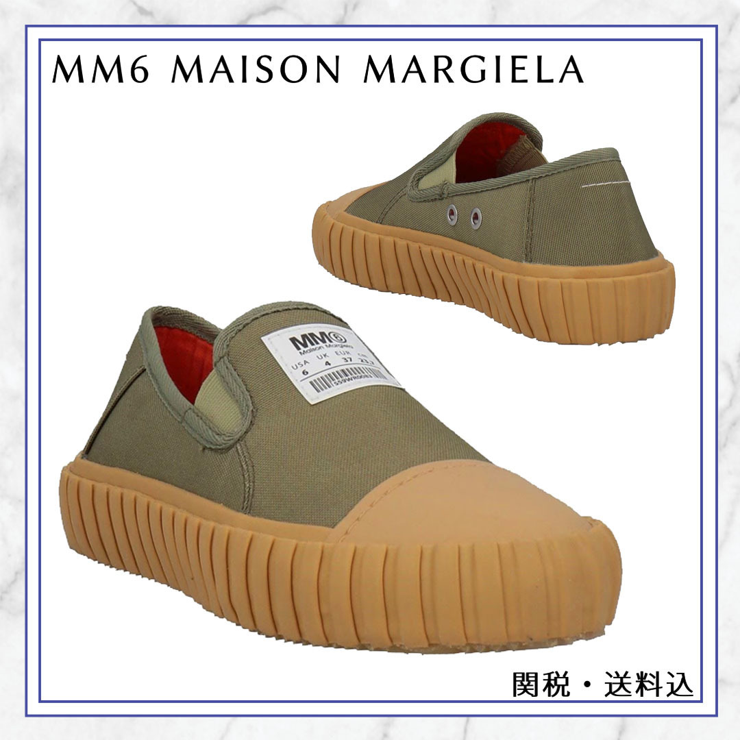 大人気★関税送料込【MM6 MAISON MARGIELA】スリッポン ロゴ