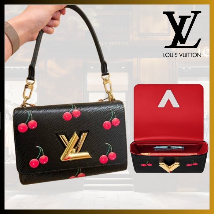 【エレガント可愛い /黒 】Louis Vuitton×村上隆 ツイストMM
