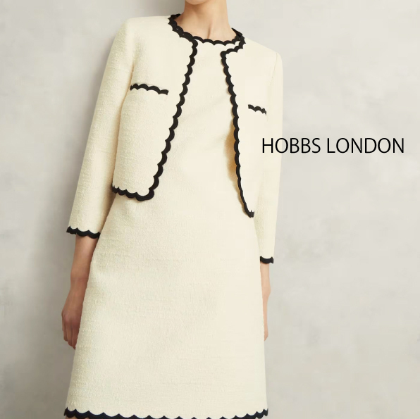 【HOBBS LONDON】Laskett Boucle ジャケット × ドレス セット