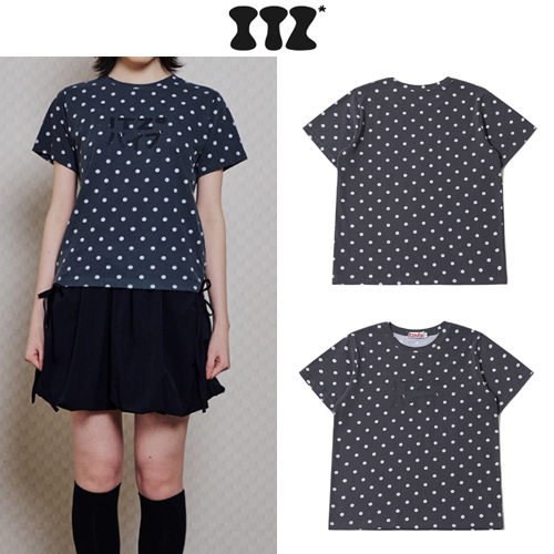 ★2025SS新作★ITZAVIBE★DOT DOT LOGO T SHIRT