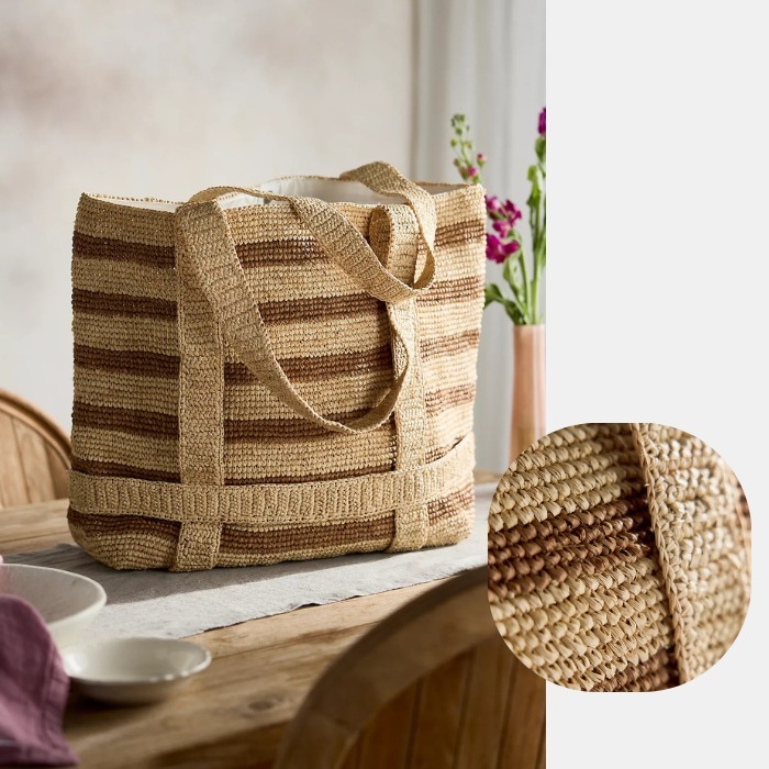 [Anthropologie] 夏映えスタイル ラフィア トートバッグ