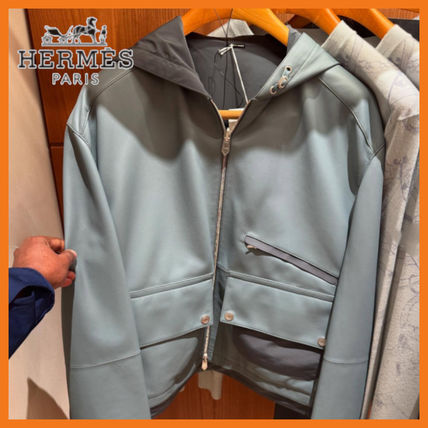 ブルー（青）系 M HERMES(エルメス) アウター(レディース