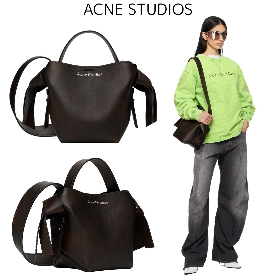 関税込＜AcneStudios＞ミニ Musubi ショルダーバッグ ブラウン