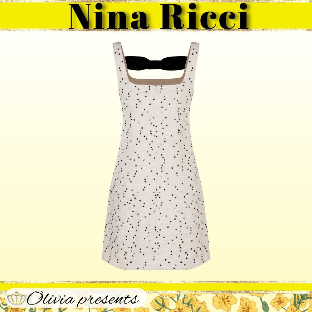 Nina Ricci>>スクエアネックライン ミニドレス