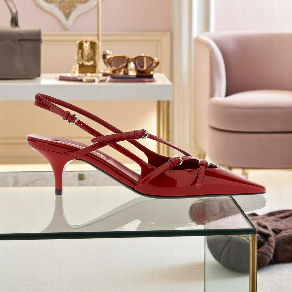 Miu miu スリングバックストラップ