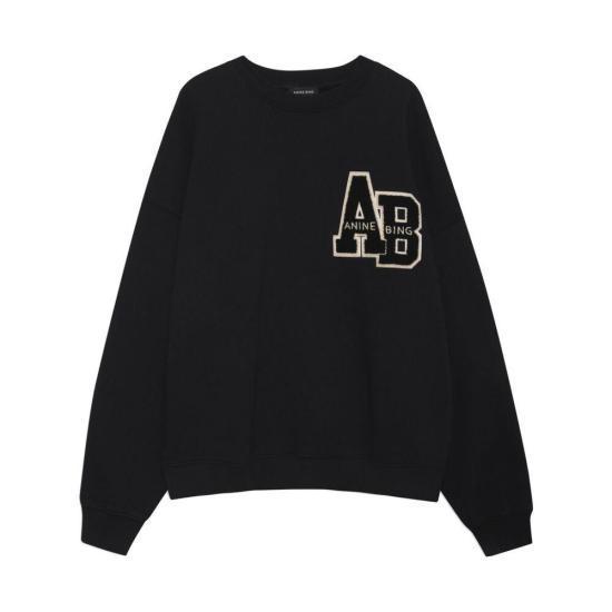 Tシャツ・カットソー ANINE BING Women Hoodies A 08 10074 BLK1 Black