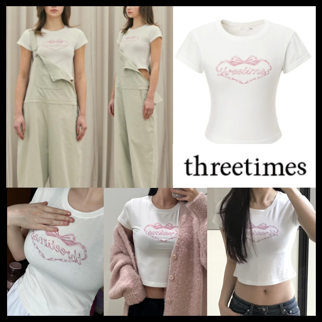 ★早期完売★threetime★Heart ribbon tee★大人気★日本未入荷