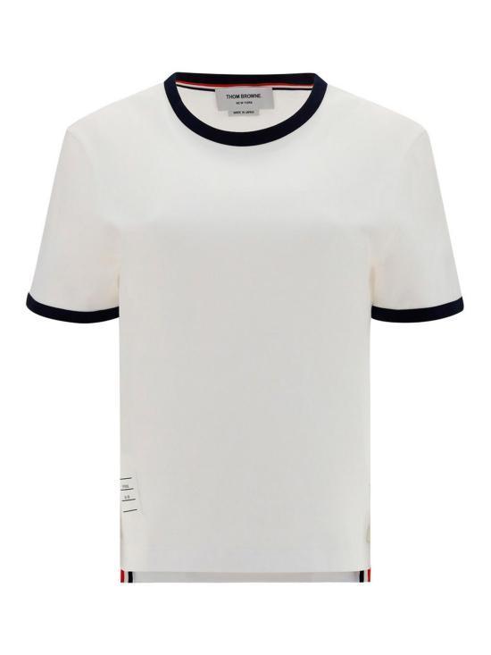 Tシャツ・カットソー THOM BROWNE Women Tops FJS075A00042100 White