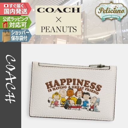 国内発送 コーチ スヌーピー ジップ カード ケース COACH コーチ カードケース スヌーピー ピーナッツ コラボ