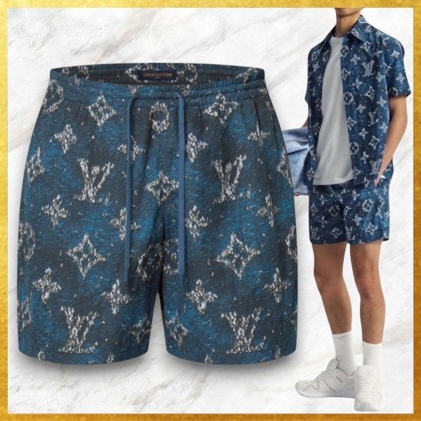 25SS お洒落 Louis Vuitton プリント モノグラム スイムショーツ
