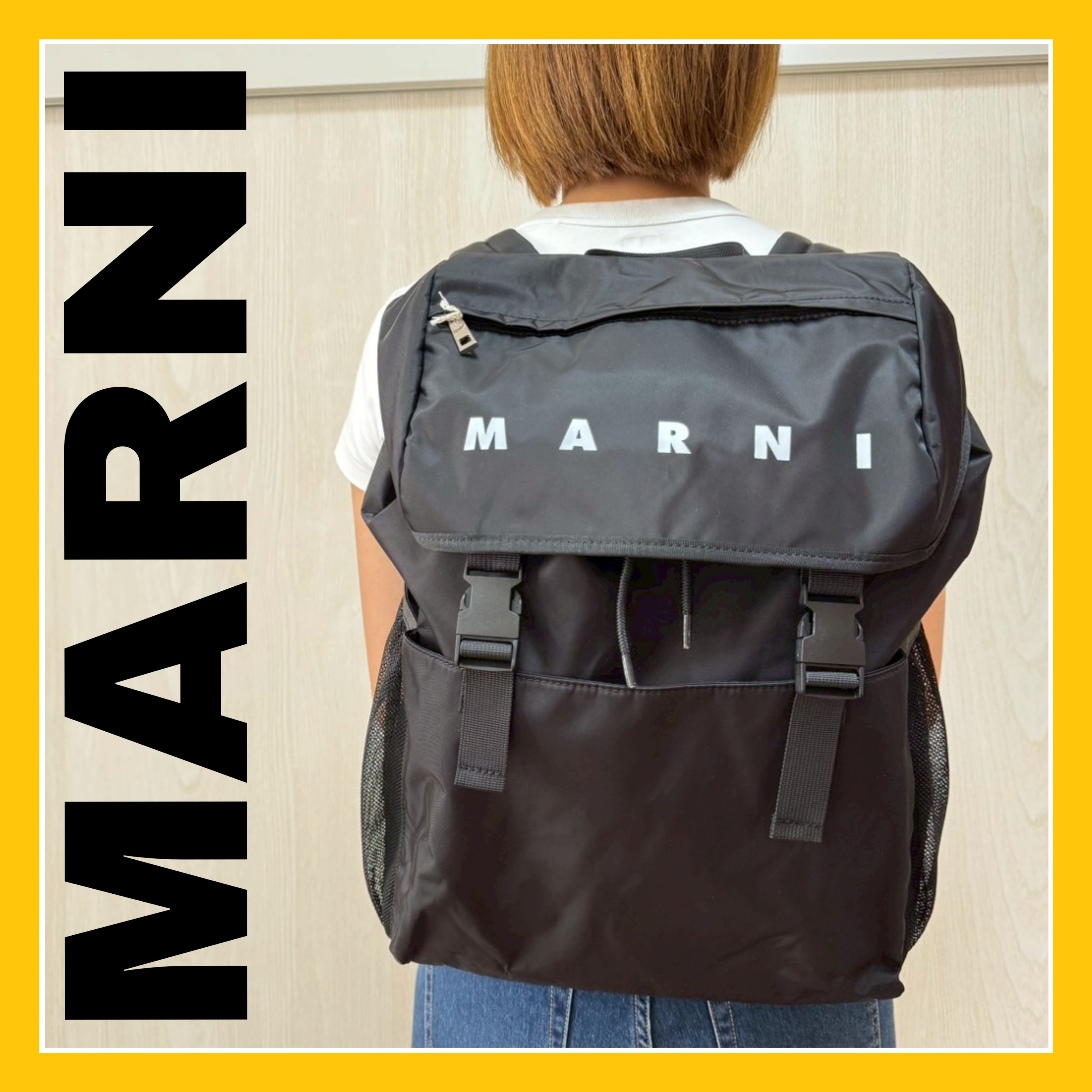 大人もOK★MARNI マルニ ロゴ バックパック リュック 関税送料込