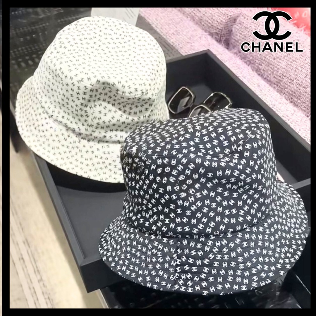 【全面CCマークがお洒落♪】CHANEL ボブハット バケットハット
