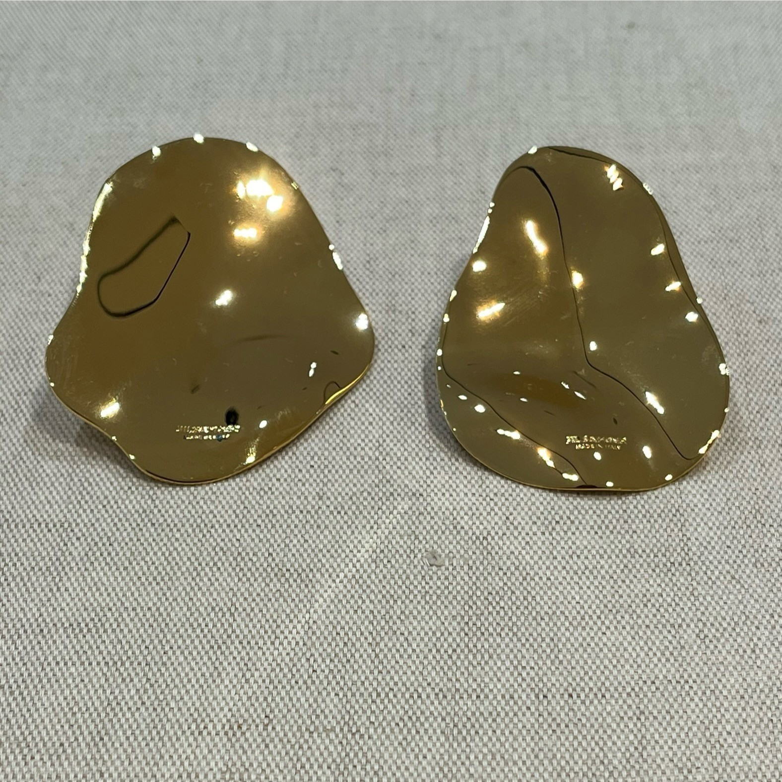 直営店☆JIL SANDER☆SALE! お洒落♪ロゴ ピアス ゴールドトーン