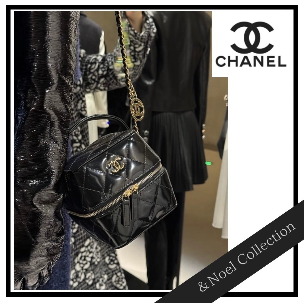 【25A♢お洒落なボックス型】CHANEL *チェーンバッグ