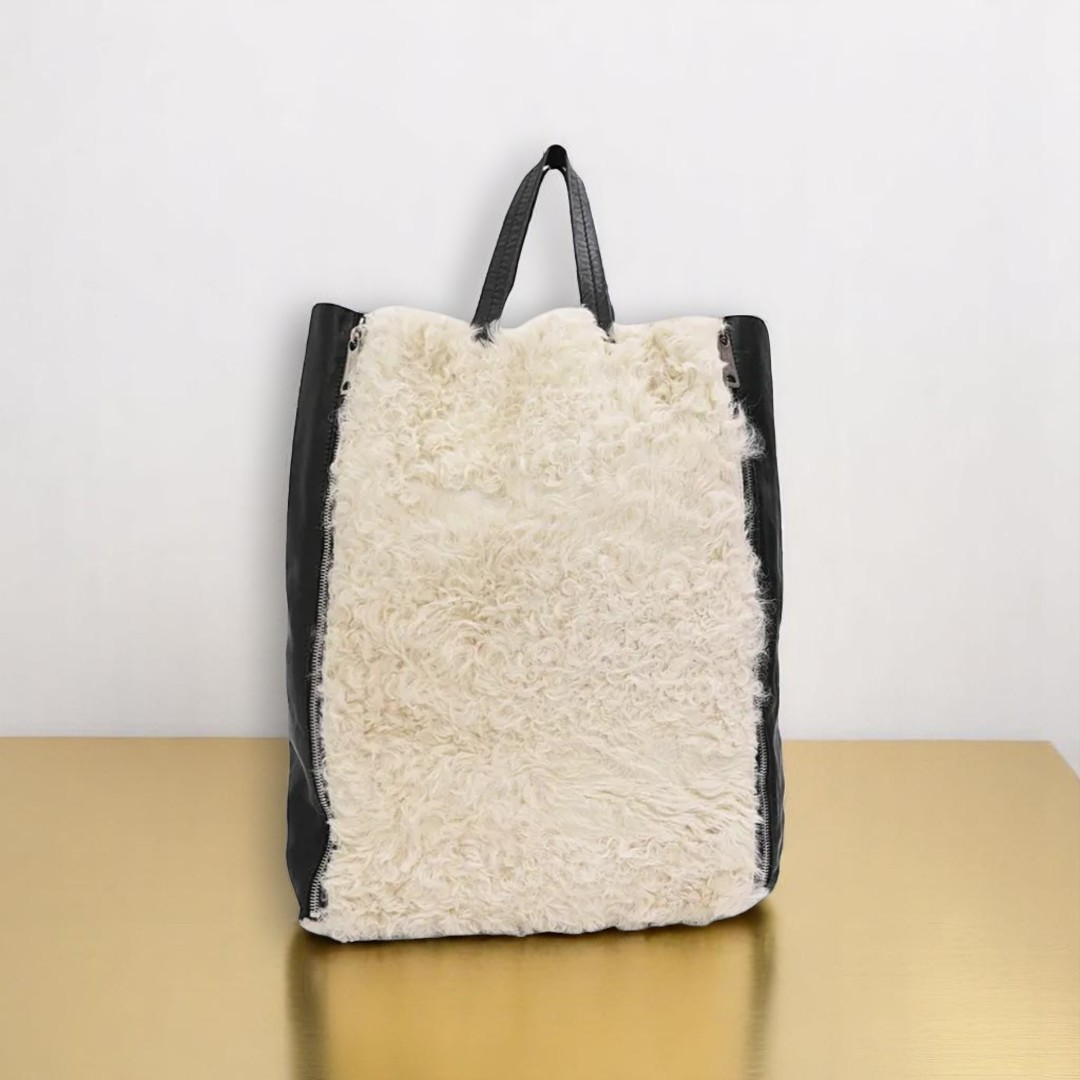 VINTAGE●CELINE●シアリングバーティカル キャバストートバッグ