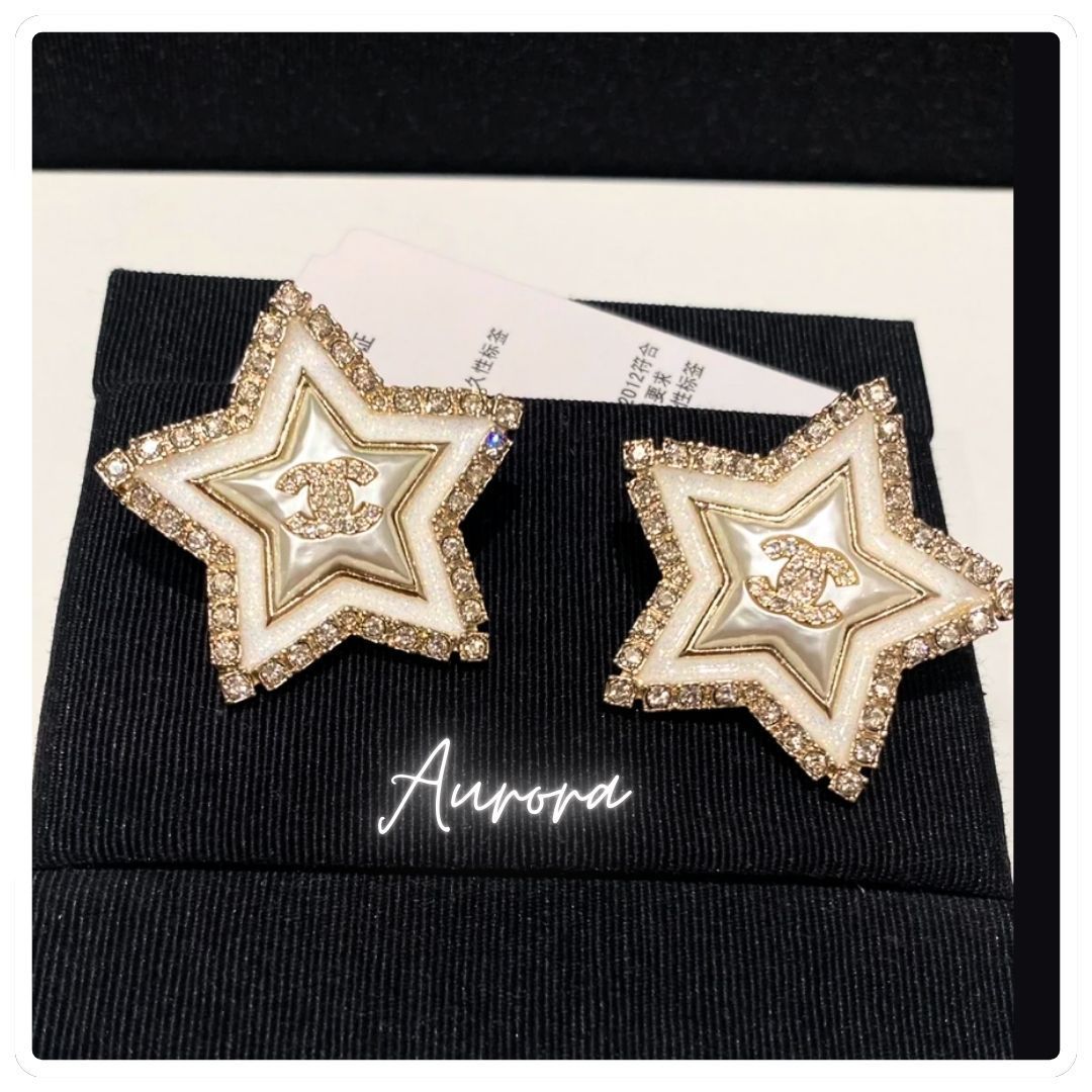 2way_ピアス_ブローチにも♡_CHANEL_星_スター_ゴールド