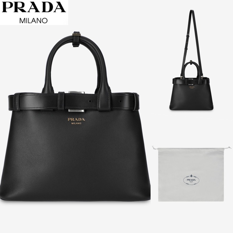 PRADA★25SS 新作 Belted Small ベルト付スモールバックルバッグ