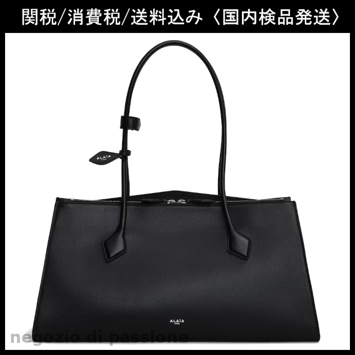 ALAIA LE TECKEL シャイニー グレインカーフレザー トートバッグ