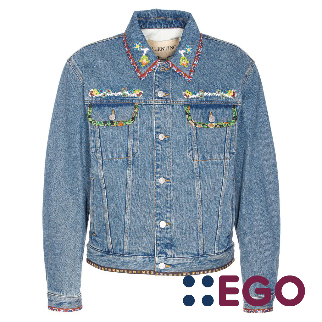 デニムジャケット PRINTED EDGES DENIM JACKET