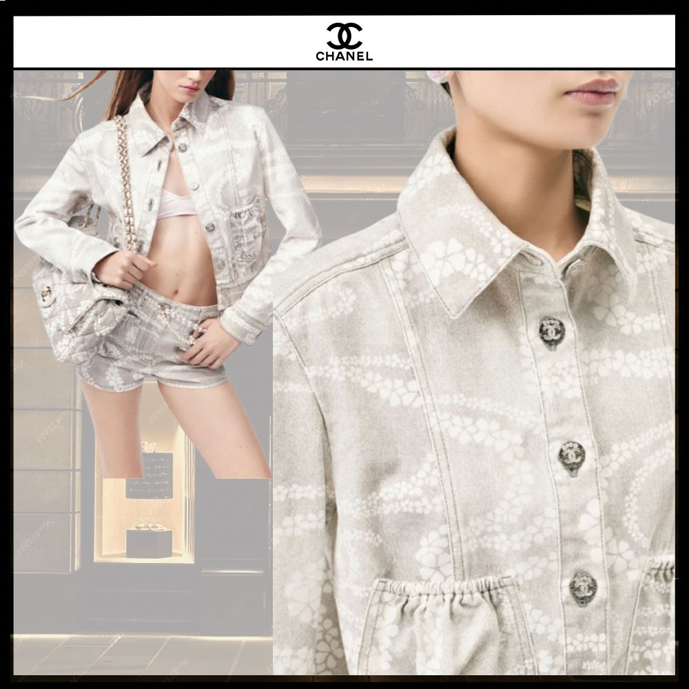 新作♡ココビーチ【CHANEL】夏のプリントデニムブルゾン
